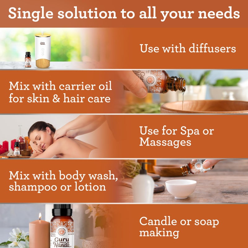 GuruNanda Frankincense Essential Oil, 100% Pure, Natural and Undiluted Diffuser Oil for Aromatherapy, Massages & DIY Recipies, Promotes Comfort & Supports Radiant-looking Skin (0.5 fl Oz) - Image 4