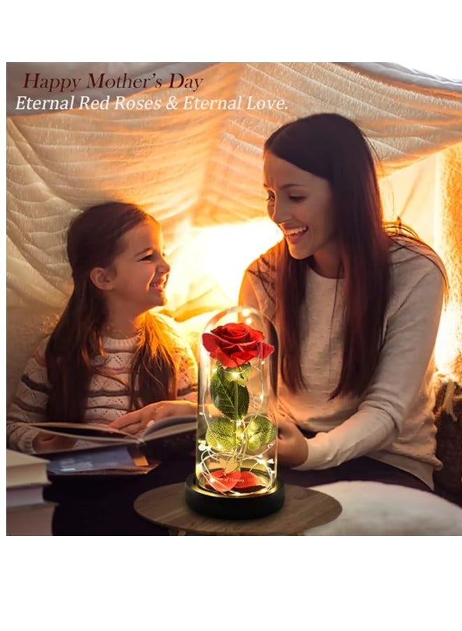 Dream of Flowers Mother's Day Womens Gifts Preserved Rose Beauty and the Beast Gifts for Mom/Women/Girlfriend/Wife/Her/Best Friend/Girlfriend/Valentines Day/Birthday/Anniversary/Wedding - Image 2