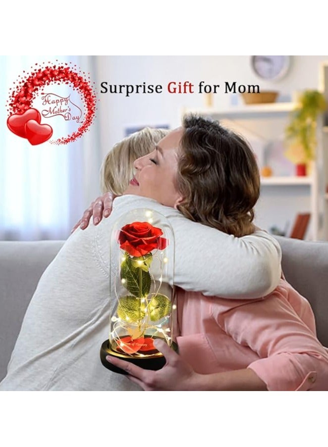 Dream of Flowers Mother's Day Womens Gifts Preserved Rose Beauty and the Beast Gifts for Mom/Women/Girlfriend/Wife/Her/Best Friend/Girlfriend/Valentines Day/Birthday/Anniversary/Wedding - Image 5