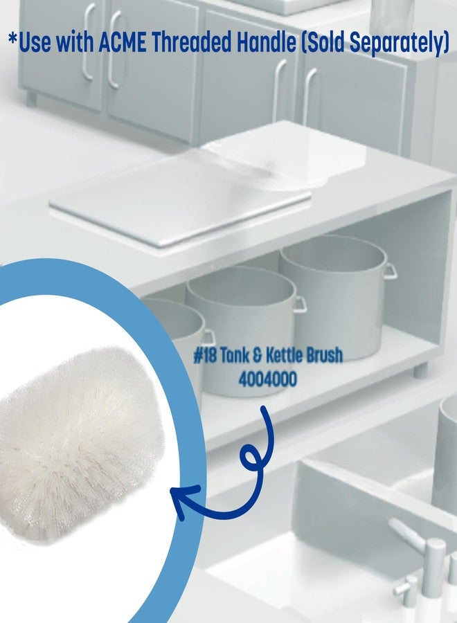 SPARTA Spectrum Tank and Kettle Scrub Brush Head Heavy-Duty Tile Brush, Handle Compatible (Sold Separately) for Optimal Access in Spacious Containers, Nylon Bristle, 7.5 Inches, White - Image 2