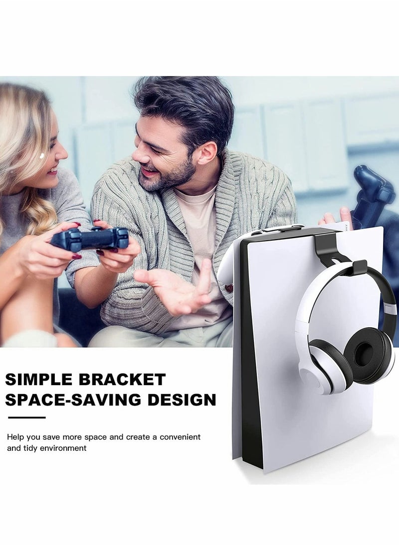 2 Pack Stand for PS5 3D Wireless Headset, Headphone and Controller Stand Hook that Makes Game Accessories Easy to Store, Black