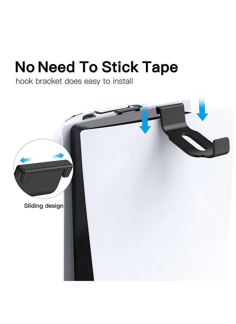 2 Pack Stand for PS5 3D Wireless Headset, Headphone and Controller Stand Hook that Makes Game Accessories Easy to Store, Black