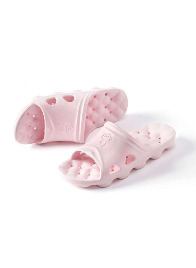 Baihou Side-draining Non-slip Massage Hollow Slippers For Men And Women, Couples, Students, Bathroom, Breathable Sandals, Pink, Size 40-41 - Image 2