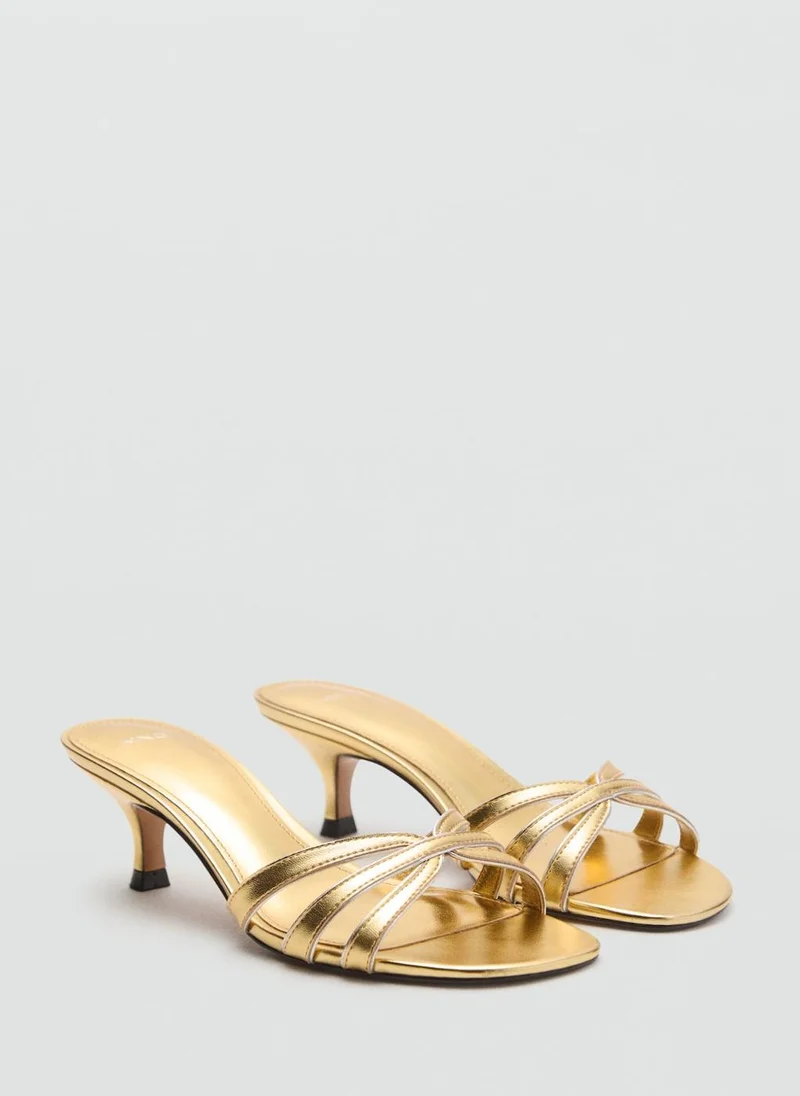 MANGO Kitten Heel Sandals With Straps