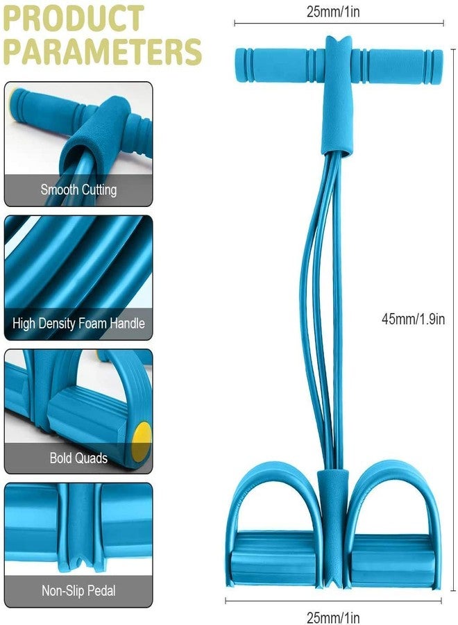PAVITYAKSH Pull REDUSER Pedal Resistance Band 4-Tube Natural Latex Elastic Sit-up Pull Rope - Image 2