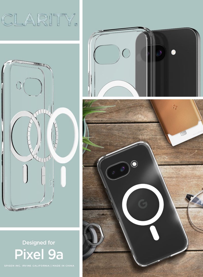 Spigen Ultra Hybrid MagFit for Google Pixel 9a Case Cover with MagSafe (2025) - Clear White - Image 2