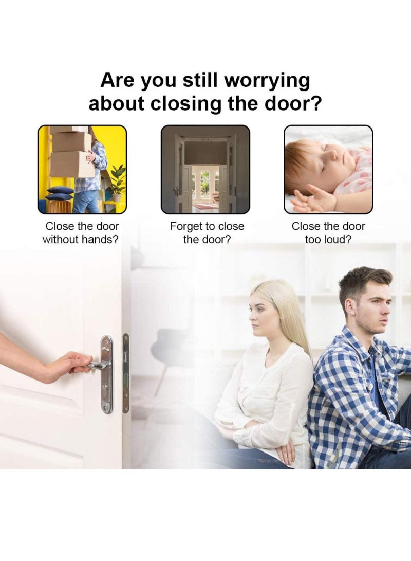 SYOSI Automatic Door Closer, Stainless Steel Door Closing Controller for Residential Commercial Use,Adjustable Closing Speed System - Image 3