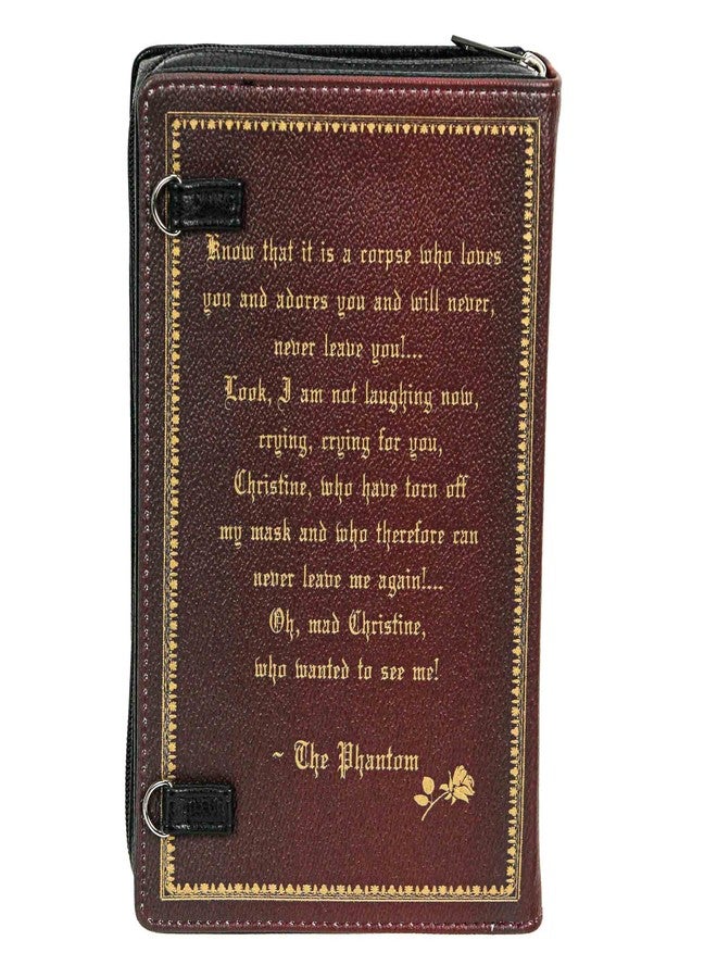 Things2Die4 Vinyl Phantom of the Opera Book Handbag Novelty Clutch Purse Crossbody Bag - Image 4