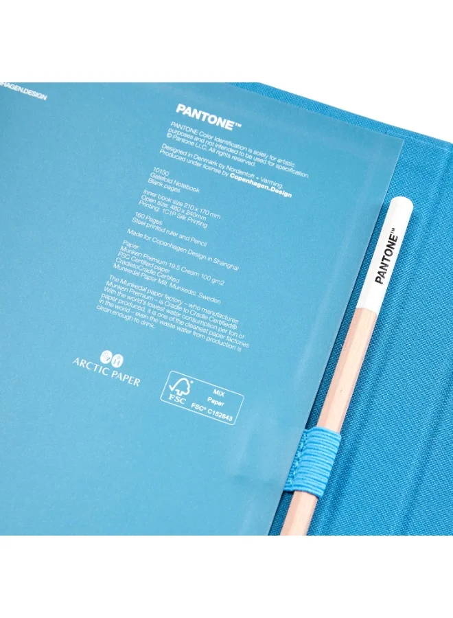 بانتون دفتر إبداعي غير مسطر مع قلم – مثالي للأفكار والرسومات – أزرق