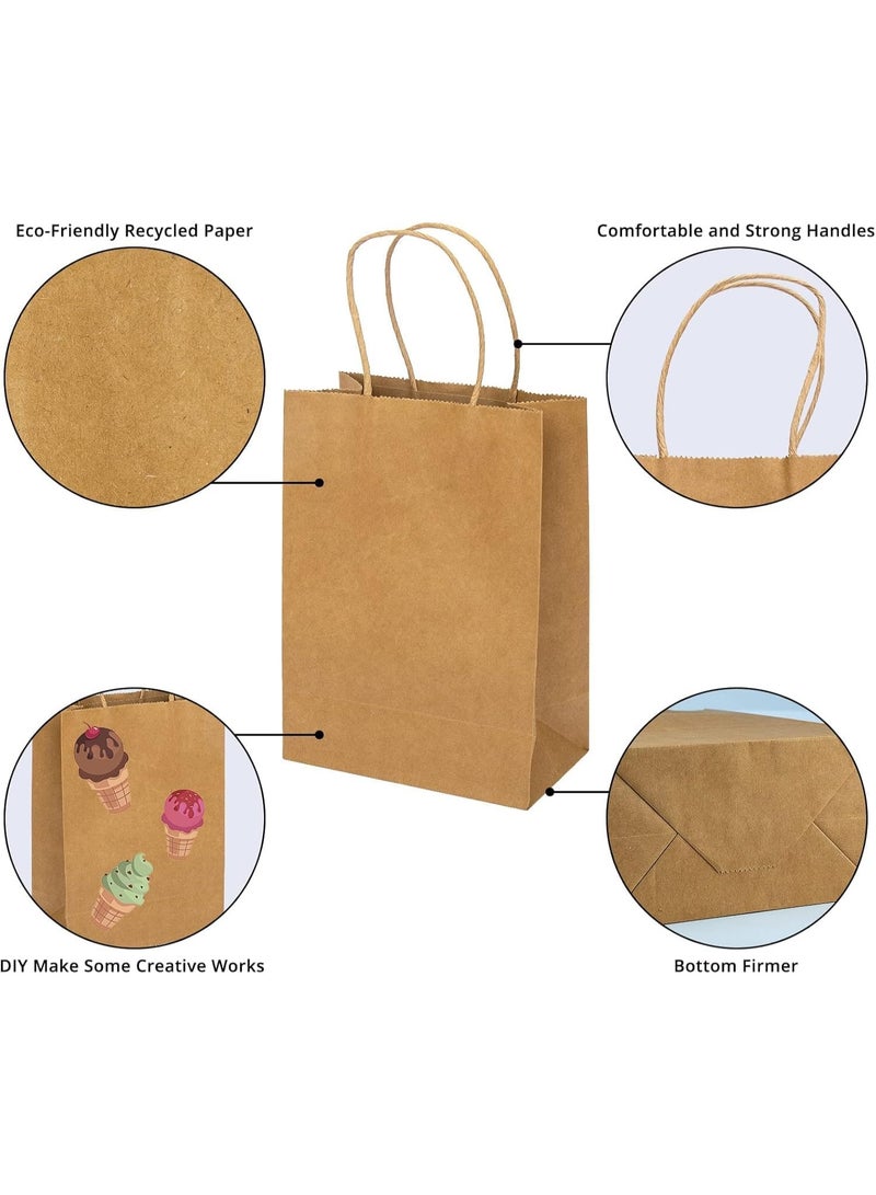 MsAnya 30 PCS Kraft Paper Bags with Handles Small Kraft Gift Bags for Birthday Party Favors, Weddings, Merchandise, Goodies, Baby Shower 15x21x8 cm - Image 2