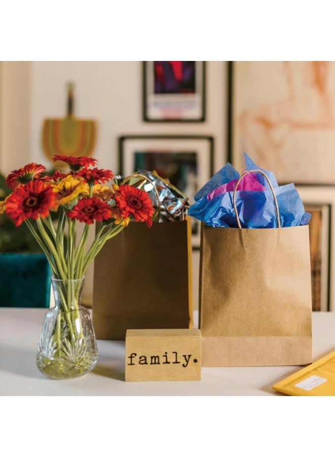 MsAnya 30 PCS Kraft Paper Bags with Handles Small Kraft Gift Bags for Birthday Party Favors, Weddings, Merchandise, Goodies, Baby Shower 15x21x8 cm - Image 3