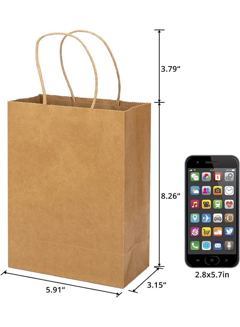 MsAnya 30 PCS Kraft Paper Bags with Handles Small Kraft Gift Bags for Birthday Party Favors, Weddings, Merchandise, Goodies, Baby Shower 15x21x8 cm - Image 5