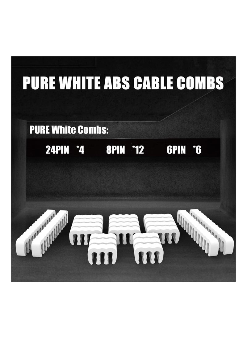 XiuWoo PSU Cable Extension Kit for ATX Power Supply, 30cm 1x24Pin/1x8Pin(4+4) EPS/2x8Pin(6P+2P) PCI-E/PC Sleeved PC Building Set Modular Supply - Image 3