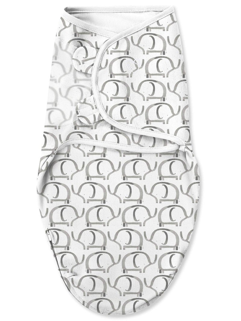 SwaddleMe Luxe Easy Change Swaddle, Ellie Elephant/Triangle Grey, Small/Medium (0-3 Months) - Image 5