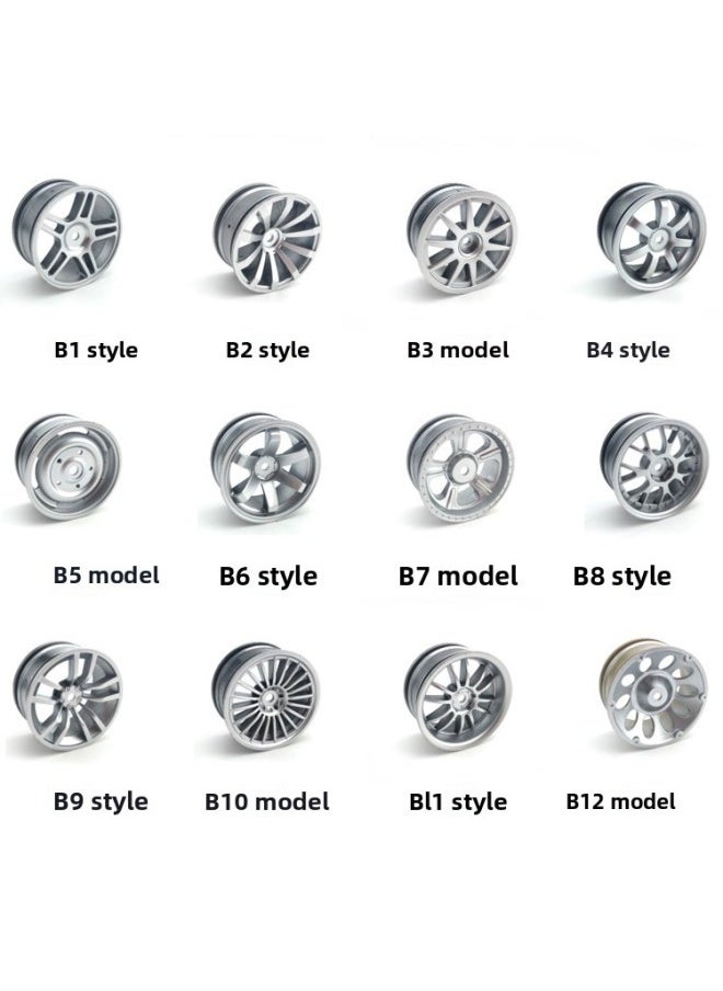 Generic - 1:10 Racing Tire 94123 Tamiya TT01/TT02 RV D4D3 Flat Running Tire FW06 Bald Flat Running Tire-Color:Can Match B Wheel Hub, Note Style - Image 1