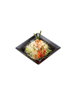 Restaurantware Restaurantware-4.3 x 4.3 Inch Appetizer Plates, 100 Disposable Square Plastic Plates - Durable, Stylish, Black Plastic Hors D'oeuvre Serving Plates, For Desserts Or Appetizers At Parties  - Image 2