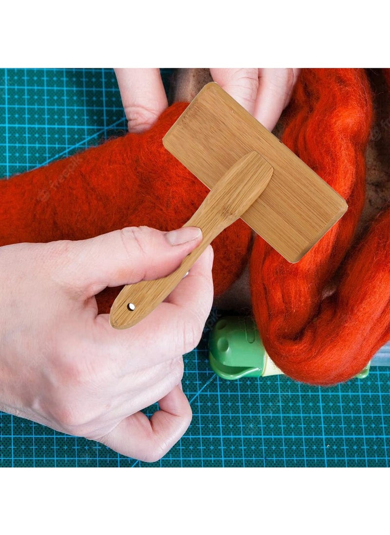 SYOSI - 2 PCS Hand Carders for Wool, Wool Carders Set Needle Felting Tools Solid Wood Handles Slicker Brush for Dogs Grooming , Carding Brushes Craft Tool Essentials for Needle Felting Wool - Image 1