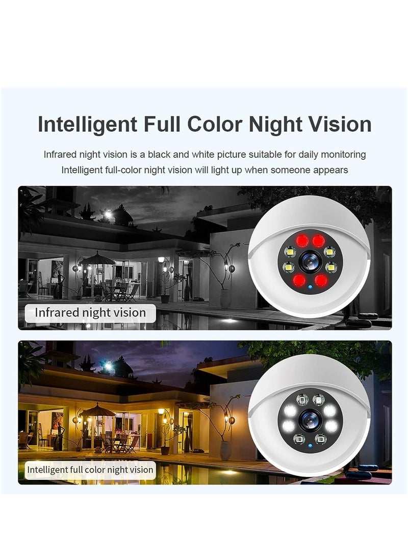 Generic Light Bulb Camera, 360 Degree 2.4GHz/ 5GHz WiFi 1080P Bulb Camera for Indoor/Outdoor, Surveillance Camera Light Bulb Guardcam, Auto Tracking, Two Way Audio, Motion Detection  - Image 2