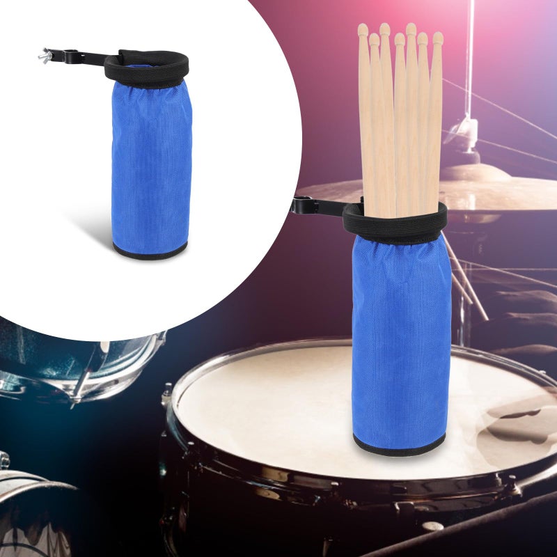 Professional Drum Stick Carry Bag with Shoulder Strap Blue Sturdy Storage for Drummers - Image 5