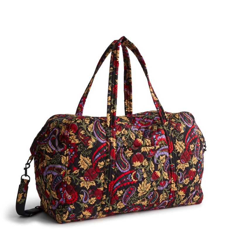 Vera Bradley Women's Premium Cotton Large Miramar Weekender, Midnight Garden Paisley - Image 1
