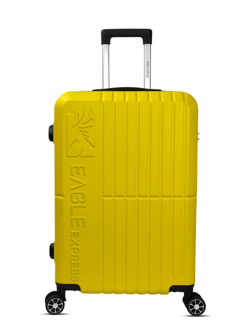 ايجل اكسبريس حقيبة مقصورة Aura مقاس 20 بوصة – أصفر، خامة High Impact، قفل مدمج، 4 عجلات صامتة، ضمان سنة - Image 1