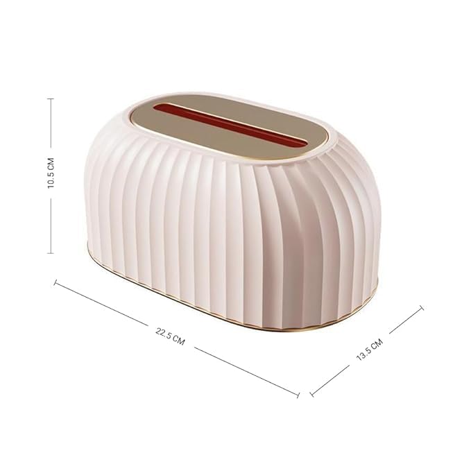 JAMBUVANTI Streak Tissue Box Holder with Automatic Spring/Desktop Facial Paper Towel Dispenser for Office, Home, Restaurants, cafes, Hotels & Hospitals (Lavender) - Image 1