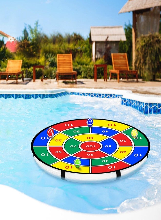 Lunmon Pool Dart Game Set 29 Inch Large Pool Game Toys Inflatable Floating Dart Board with Sticky Balls Swimming Water Indoor Outdoor Yard Playset, Summer Family Party Birthday Gift - Image 4