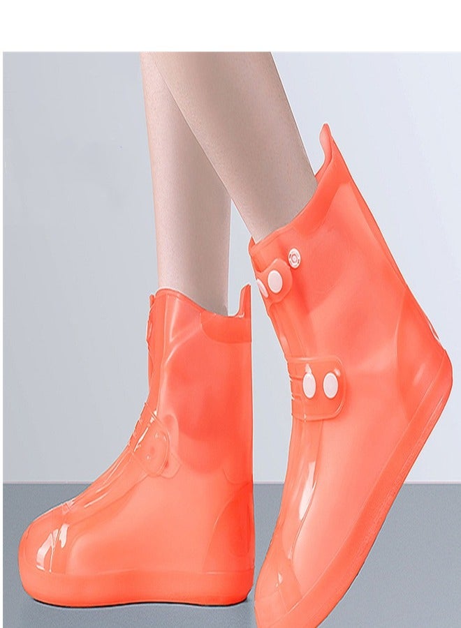 Loquat Children's Mid Tube Rain Boots Orange  - Image 2