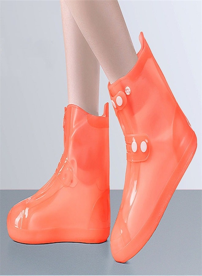 Loquat Children's Mid Tube Rain Boots Orange  - Image 3