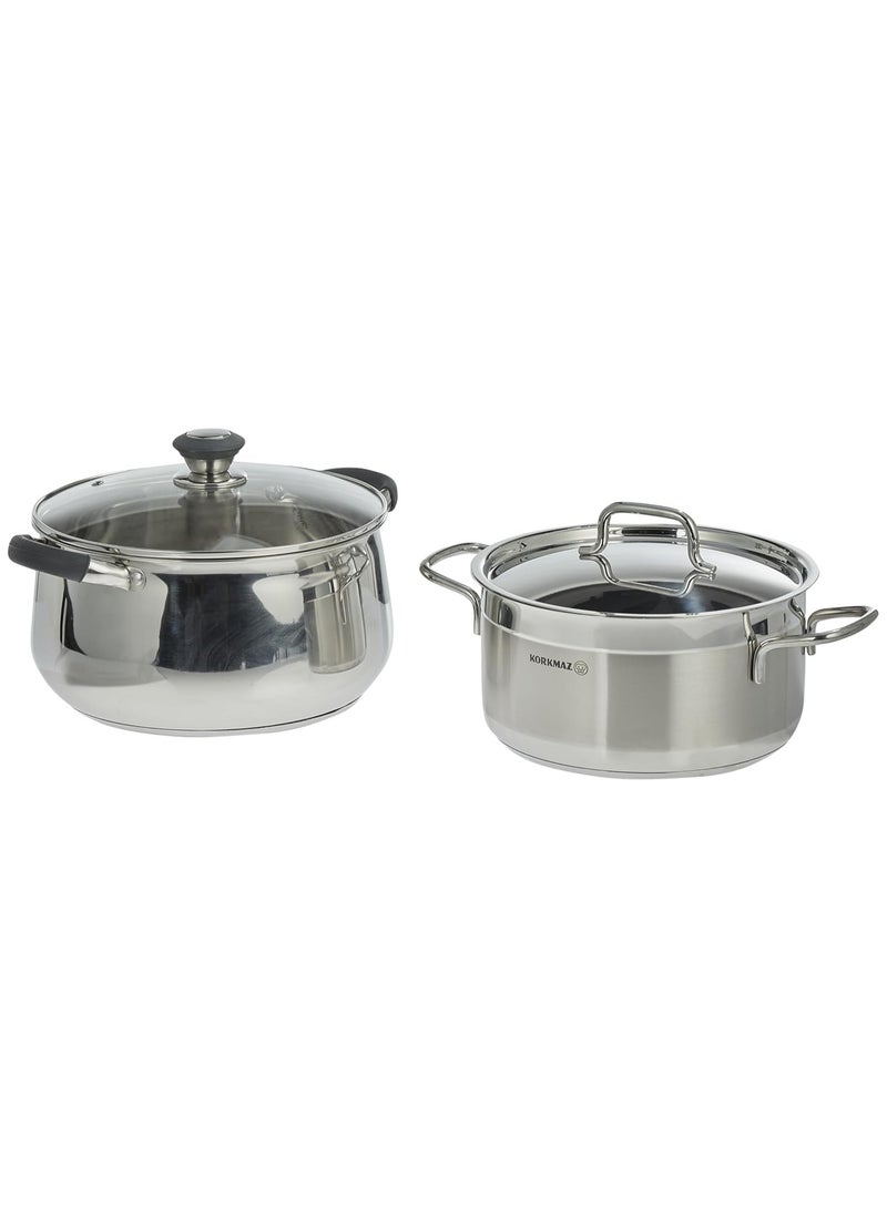 Korkmaz Alpha Grande Kitchen Tools Set, 14 Pieces, Silver Stainless Steel A1089 - Image 5