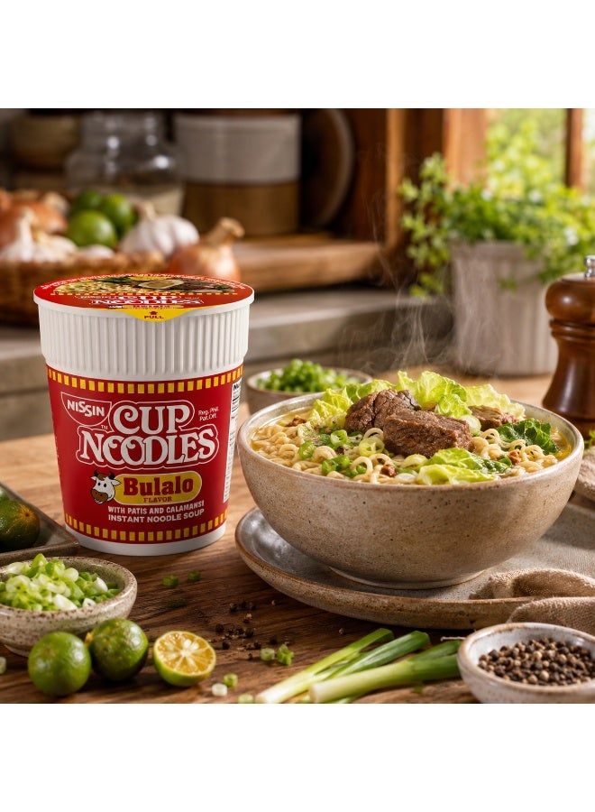 Nissin Cup Noodles Bulalo Flavor Instant Noodle Soup 60g - Image 2