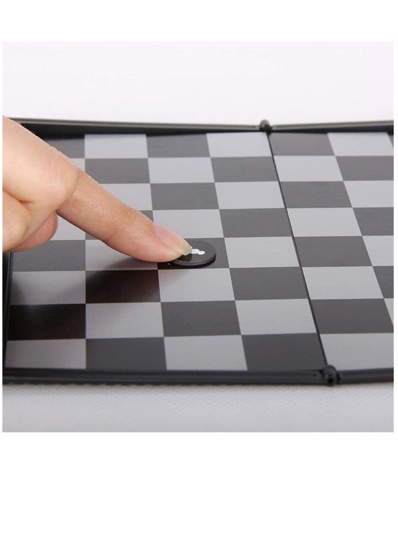 Excefore Chess Set, 7.9-Inch Mini Chess Wallet Set, Magnetic Travel Folding Chess Board Game, Black and White Pieces Board Games, Educational Toys for Kids and Adults, 1 Pcs - Image 4