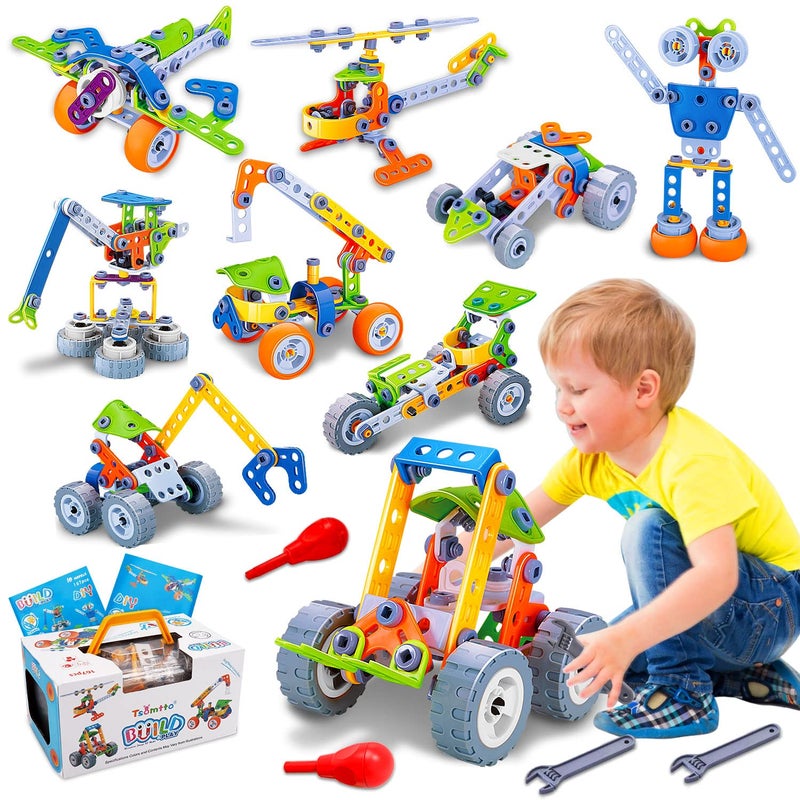 Tsomtto 10 in 1 STEM Toys for 4 5 6 7 8+ Year Old Boy Girl Birthday Gifts Building Toys for Kids Ages 4-8 5-7 6-8 Educational Stem Activities for Boys 4-6 4-7 Construction Creative Games Christmas Idea Gift - Image 1