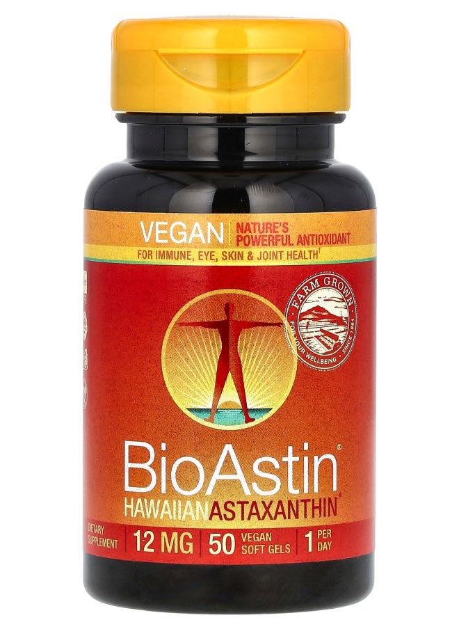 Nutrex Hawaii - BioAstin Hawaiian Astaxanthin 12 mg 50 Vegan Soft Gels - Image 1