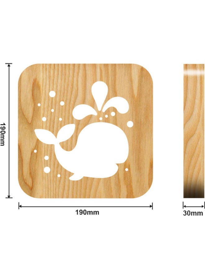 NIBEMINENT Creative Shaped Hollow Table Lamp Brown 19x19cm - Image 3