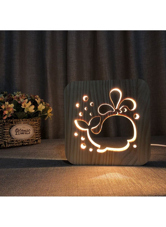 NIBEMINENT Creative Shaped Hollow Table Lamp Brown 19x19cm - Image 5