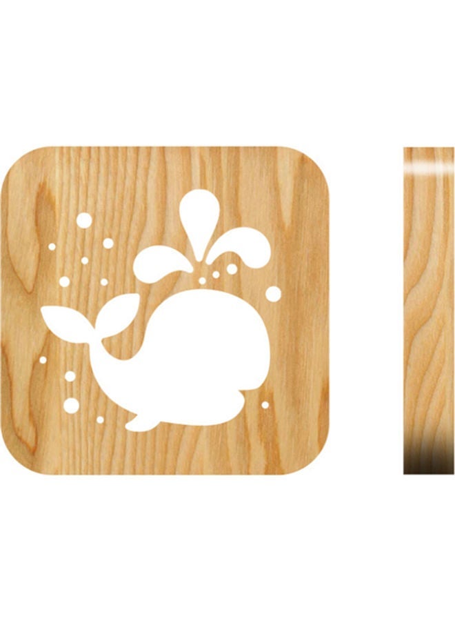 NIBEMINENT Creative Shaped Hollow Table Lamp Brown 19x19cm - Image 1