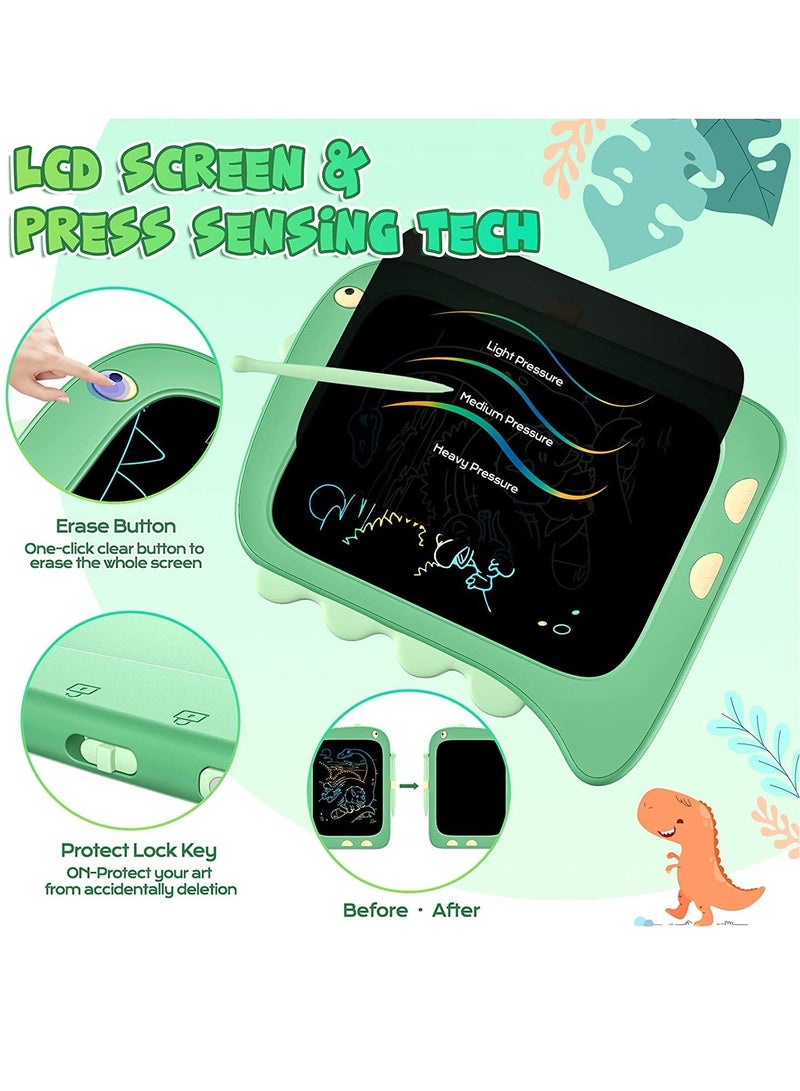 LCD Writing Tablet Toddler Toys Erasable 8.5 Inch Doodle Board Drawing Pad Gifts for Kids Dinosaur Toys Gift Education Learning Boys Girls 2 3 4 5 6 Years Old (Green)