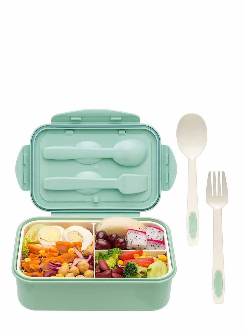 SOLARAE Bento Boxes for Adults 1400 ML Bento Lunch Box For Kids Childrens With Spoon & Fork - Durable, Leak-Proof for On-the-Go Meal, BPA-Free, and Food-Safe Materials - Image 1