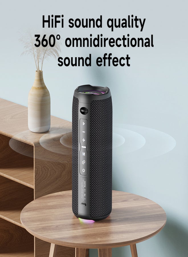 ZEALOT S49PRO Portable Wireless Speaker with BT 5.2, IPX6 Waterproof, HiFi Sound, RGB Lighting, 3600mAh Battery - Image 4