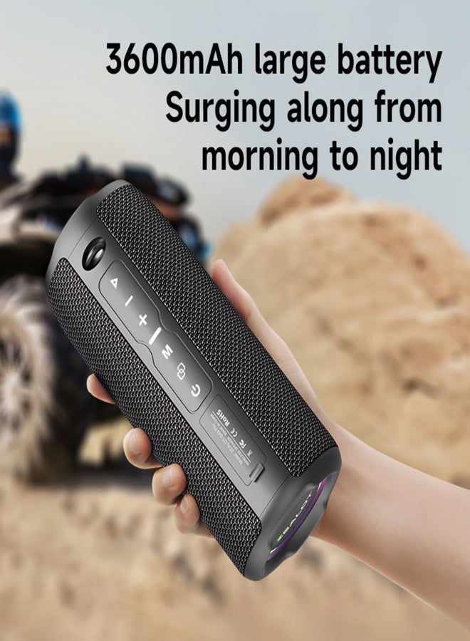 ZEALOT S49PRO Portable Wireless Speaker with BT 5.2, IPX6 Waterproof, HiFi Sound, RGB Lighting, 3600mAh Battery - Image 3