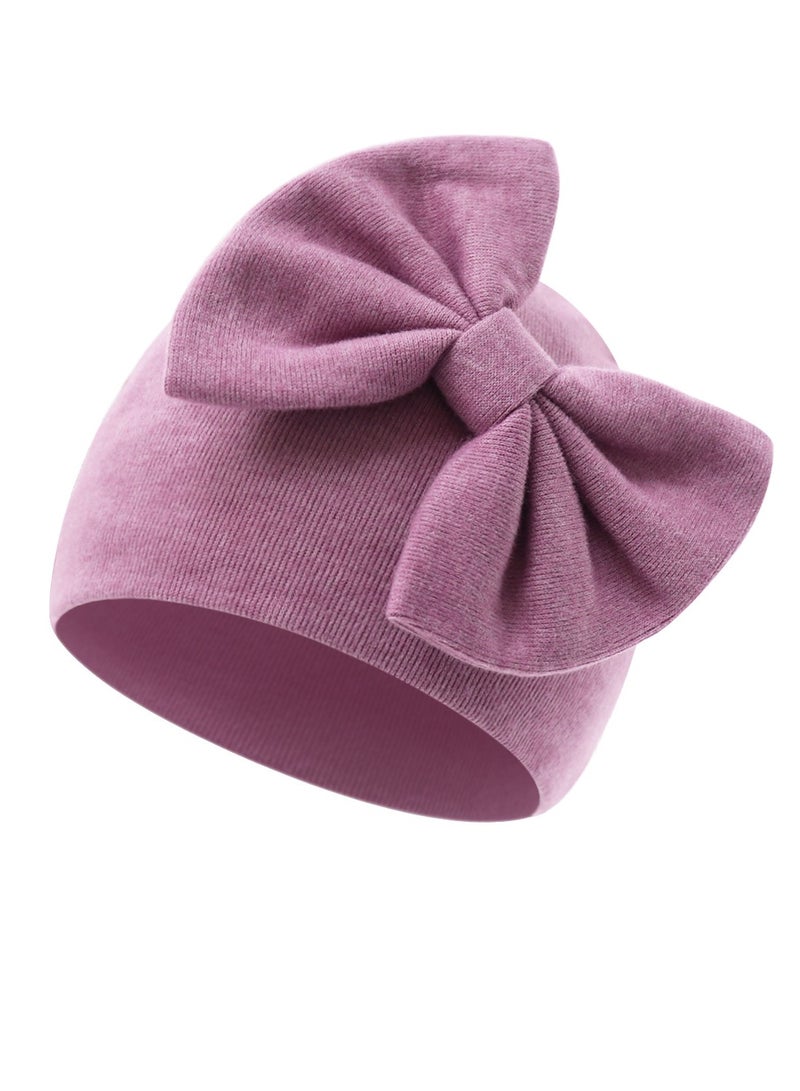Baby Solid Color Maruko Hat Headcarf Doughnut Girl Head Cap 6 month to 12 month Deep Purple