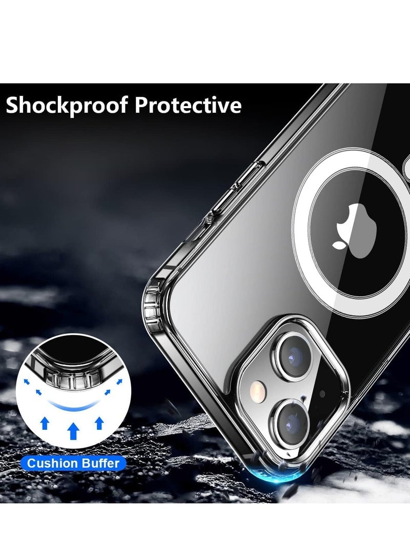 MIGOFAST Magnetic Clear Back Designed for iPhone 14 Clear Phone Case Compatible with Magsafe, Slim Protective Cover - Image 4