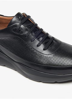 DUCHINI Mens Textured Lace-Up Low Ankle Sneakers  - Image 5