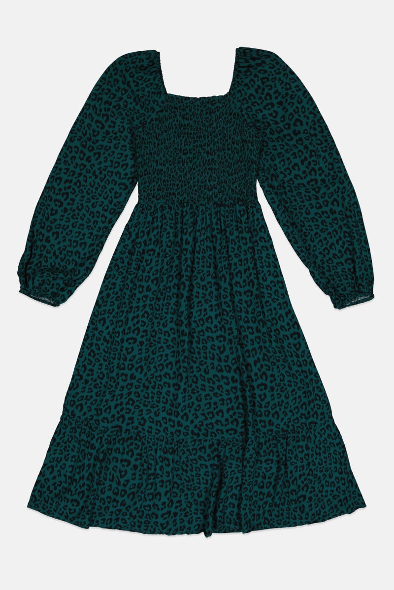 GAP Women Animal Print Midi Dress, Multicolor - Image 2