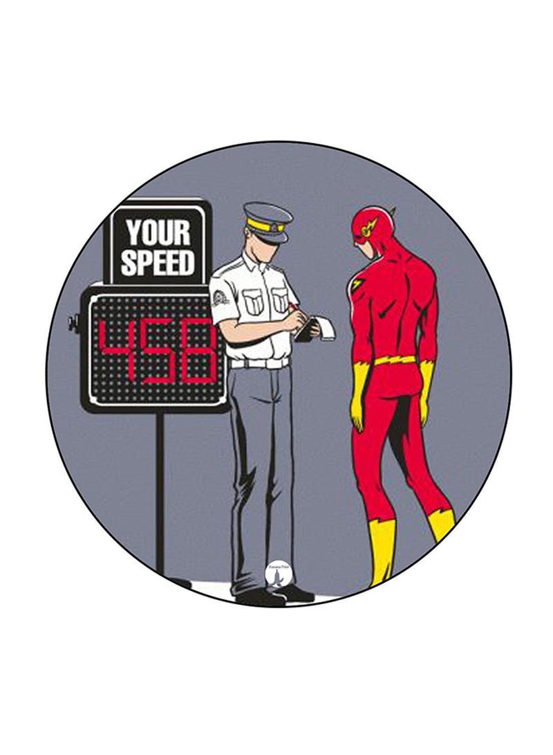 RKN Flash Printed Mouse Pad Round  Multicolour