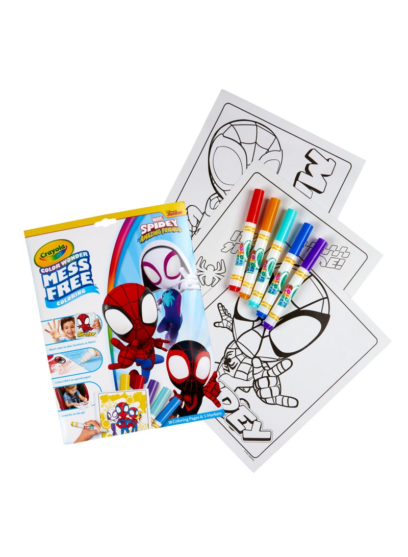 Crayola – Color Wonder Mess Free Pad & Marker Spidey and his Amazing Friends | This set makes the perfect portable creative activity Great for travel, plane rides holidays | Ideal for children ages 3 and up - Image 1