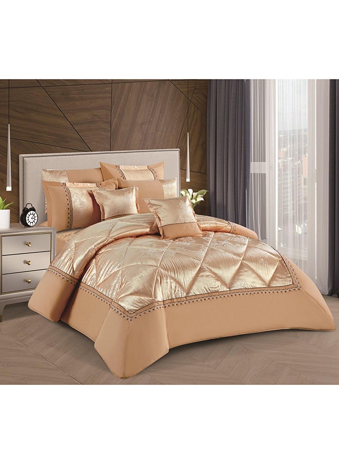 Stargold Comforter Set Extra Soft Lace Jacquard Comforter King Size Microfiber Printed 8 Pieces Set  - Image 1