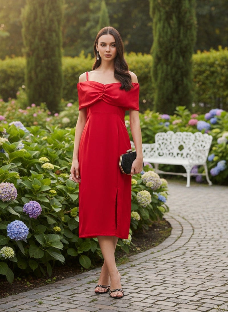 ELLA Off Shoulder Shift Dress - Image 1