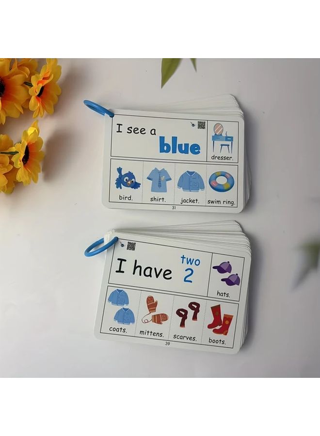 أداة تعلم معرفية ثنائية الجانب (فلاش كارد) عالية التردد مع علامات مرمزة بالألوان ومتينة - Image 4